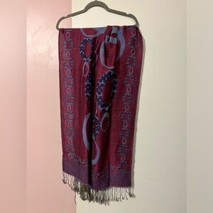 Blue/pink large pashmina/scarf